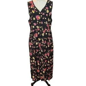 Vintage Jantzen Floral Maxi Dress Size Medium EUC